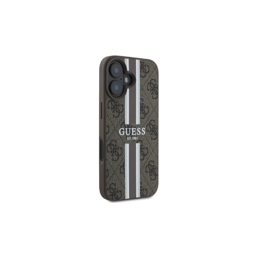 Wholesale Case Guess GUHMP16SP4RPSW Apple iPhone 16 hardcase 4G Printed Stripes MagSafe brown - GUE3468 - {ean13} - Hurt