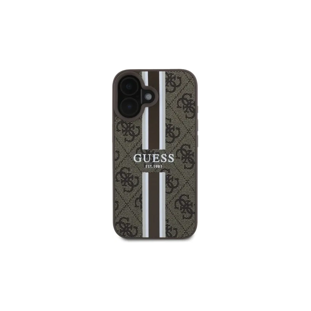 Hurtownia GSM - Etui Guess GUHMP16SP4RPSW Apple iPhone 16 hardcase 4G Printed Stripes MagSafe barna - GUE3468 - {ean13} - Hurt