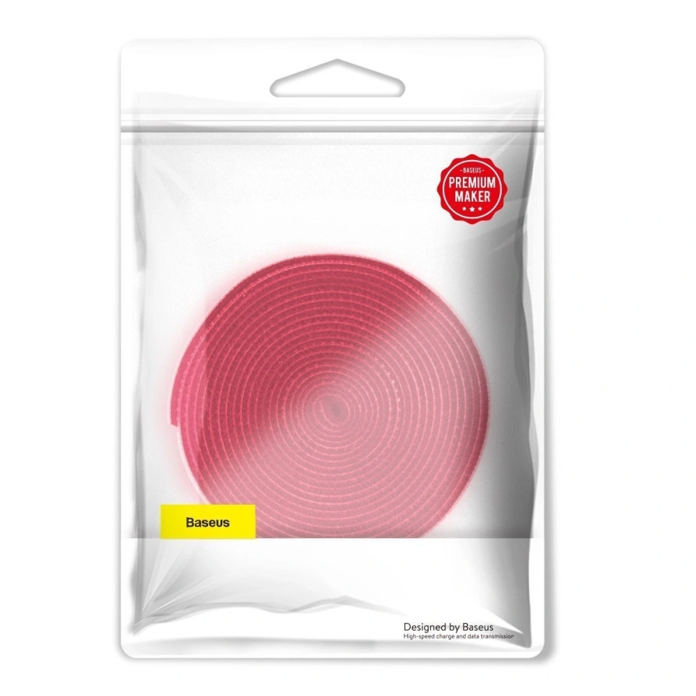 Hurtownia GSM - Taśma rzepowa, organizer kabli Baseus Rainbow Circle Velcro Straps 3m (czerwony) - BSU909RED - {ean13} - Hurt