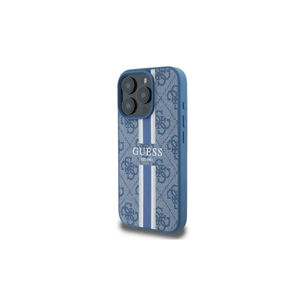 Hurtownia GSM - Etui Guess GUHMP16XP4RPSB Apple iPhone 16 Pro Max hardcase 4G Printed Stripes MagSafe albastru - GUE3472 - {ean13} - Hurt