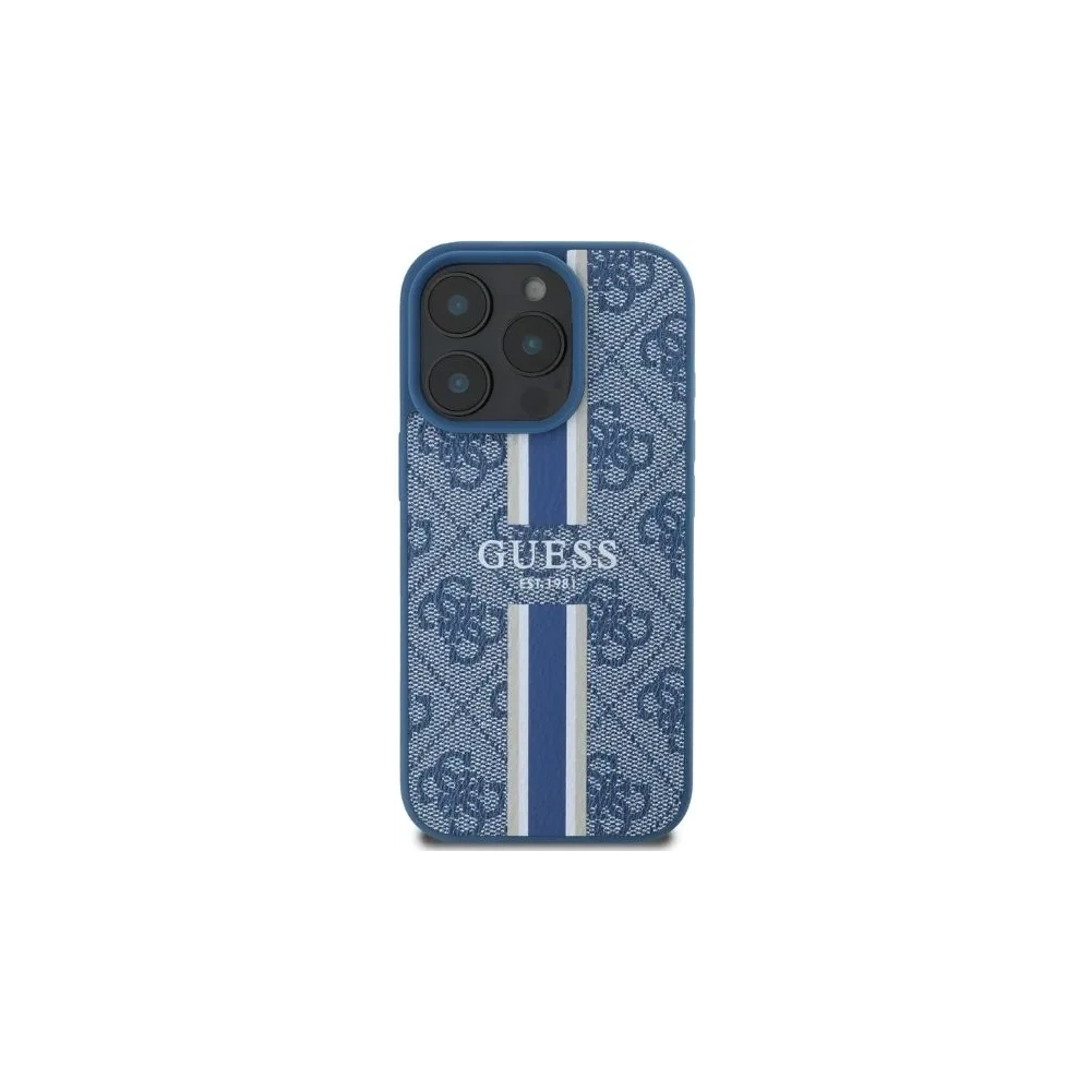 Wholesale Case Guess GUHMP16XP4RPSB Apple iPhone 16 Pro Max hardcase 4G Printed Stripes MagSafe blue - GUE3472 - {ean13} - Hurt