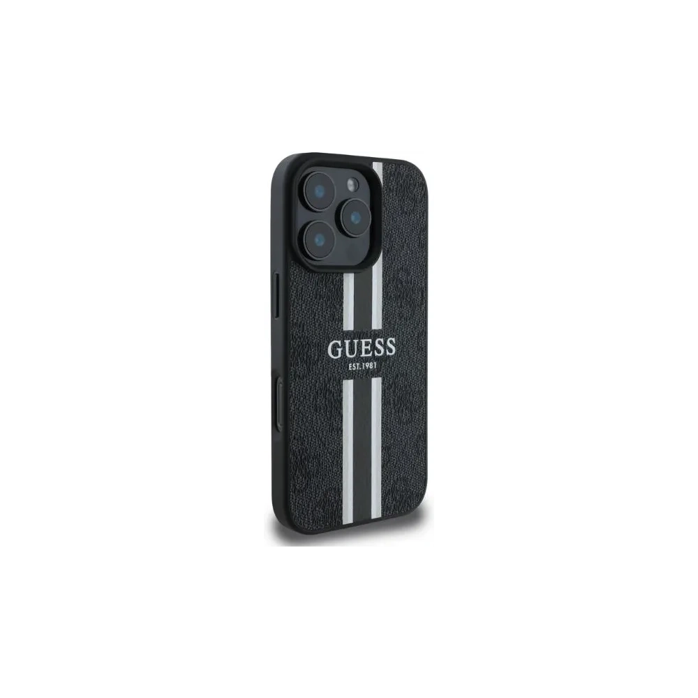 Wholesale Case Guess GUHMP16XP4RPSK Apple iPhone 16 Pro Max hardcase 4G Printed Stripes MagSafe black - GUE3473 - {ean13} - Hurt
