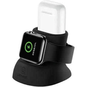 Hurtownia GSM - Stojak USAMS 2w1 do Apple Watch i AirPods czarny - USA1169 - {ean13} - Hurt