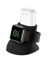 Stojan USAMS 2v1 pro Apple Watch a AirPods černý