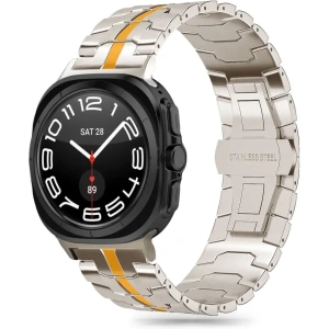 Hurtownia GSM - Pásek Tech-Protect Stainless Line Samsung Galaxy Watch Ultra 47mm Titanium/Oranžová - THP3061 - {ean13} - Hurt