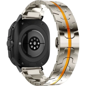 Hurtownia GSM - Pásek Tech-Protect Stainless Line Samsung Galaxy Watch Ultra 47mm Titanium/Oranžová - THP3061 - {ean13} - Hurt