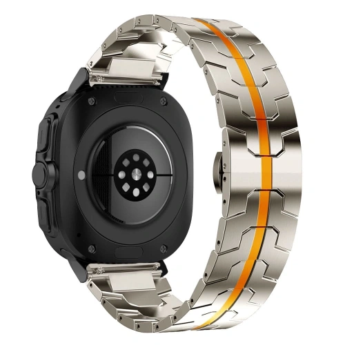 Pasek Tech-Protect Stainless Line Samsung Galaxy Watch Ultra 47mm Titanium/Orange - Galaxy Watch Ultra - Tech-Protect