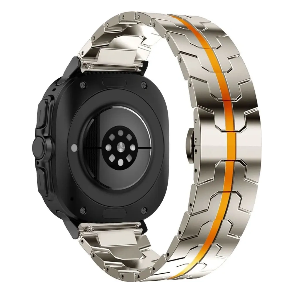Hurtownia GSM - Pasek Tech-Protect Stainless Line Samsung Galaxy Watch Ultra 47mm Titanium/Orange - THP3061 - {ean13} - Hurt