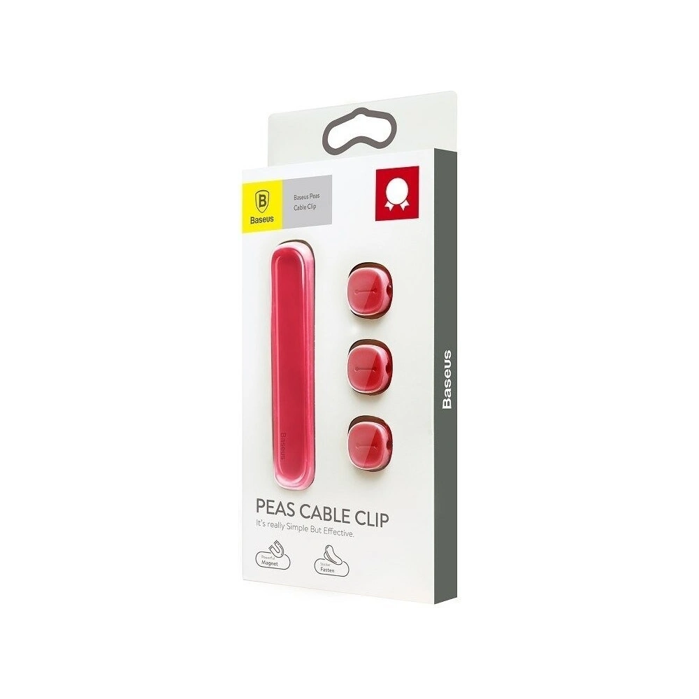 Hurtownia GSM - Organizer kabli Baseus Peas, magnetyczny (czerwony) - BSU914RED - {ean13} - Hurt