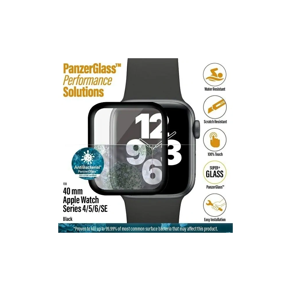 Wholesale Tempered glass PanzerGlass Curved Apple Watch 4/5/6/SE 40mm black - PZG696 - {ean13} - Hurt