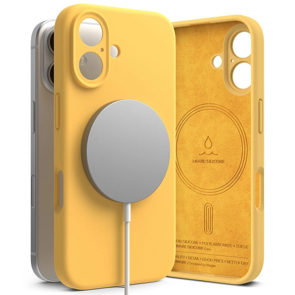 Hurtownia GSM - Etui Ringke Silicone Magnetic MagSafe Apple iPhone 16 Sárga - RGK2022 - {ean13} - Hurt