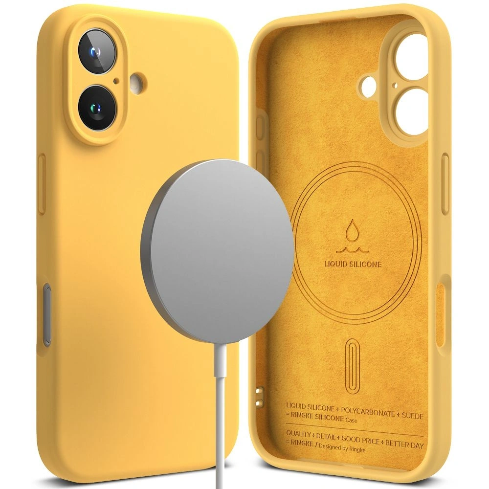 Wholesale Case Ringke Silicone Magnetic MagSafe Apple iPhone 16 Yellow - RGK2022 - {ean13} - Hurt