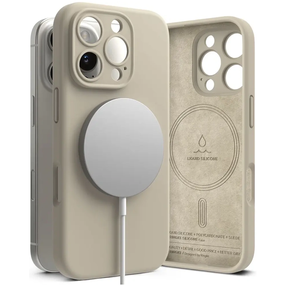 Hurtownia GSM - Ringke Silicone Magnetic MagSafe Apple iPhone 16 Pro Stone - RGK2027 - {ean13} - Hurt