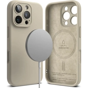 Case Ringke Silicone Magnetic MagSafe Apple iPhone 16 Pro Stone - iPhone 16 Pro - Ringke