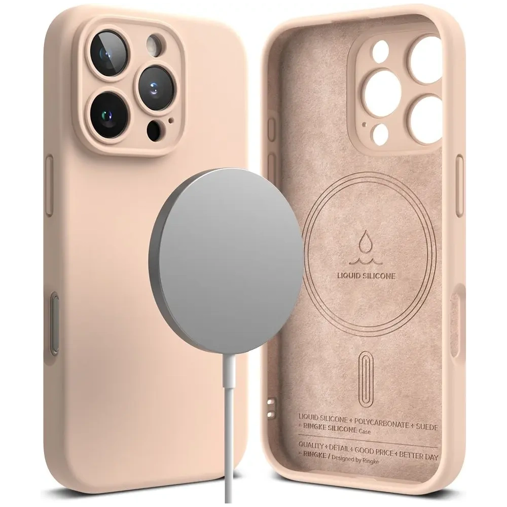 Hurtownia GSM - Ringke Silicone Magnetic MagSafe Apple iPhone 16 Pro v barvě růžového písku - RGK2028 - {ean13} - Hurt