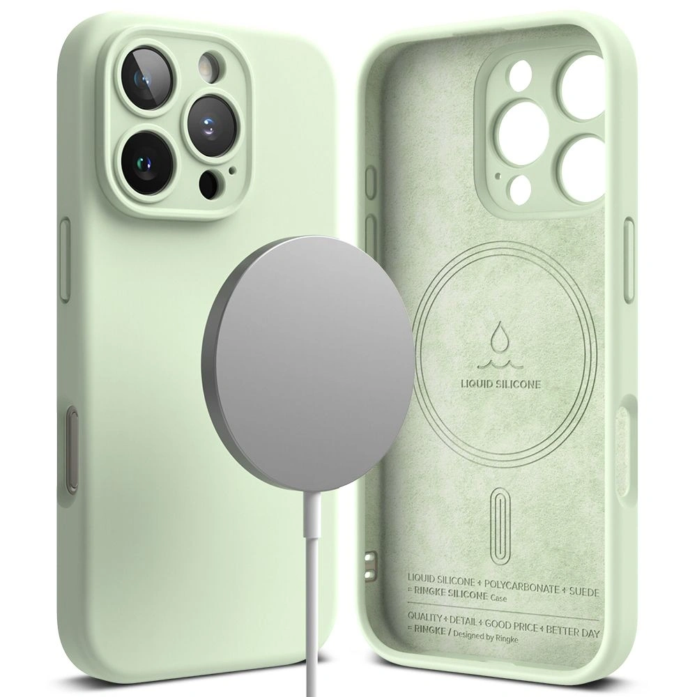 Hurtownia GSM - Etui Ringke Silicone Magnetic MagSafe Apple iPhone 16 Pro Soft Mint - RGK2029 - {ean13} - Hurt