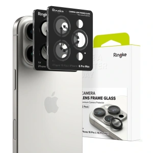 Nakládka Ringke Ochranný rámeček kamery Apple iPhone 16 Pro / 16 Pro Max Černá [2 PACK] - iPhone 16 Pro Max - Ringke