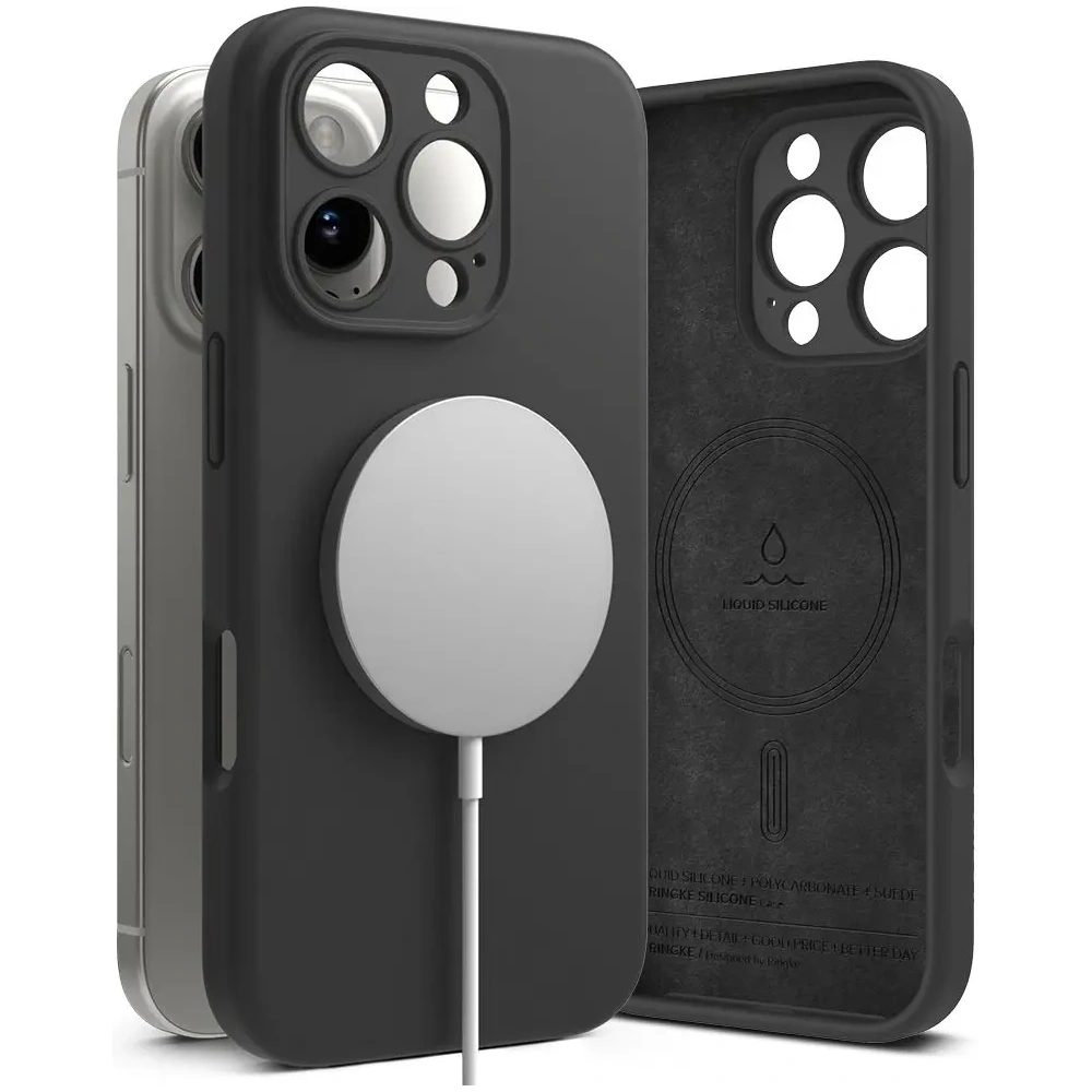 Hurtownia GSM - Etui Ringke Silicone Magnetic MagSafe Apple iPhone 16 Pro Max Black - RGK2034 - {ean13} - Hurt