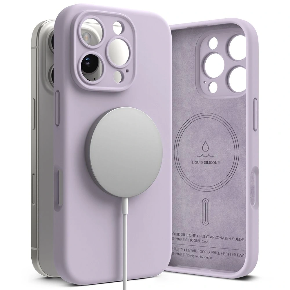 Wholesale Case Ringke Silicone Magnetic MagSafe Apple iPhone 16 Pro Max Light Purple - RGK2038 - {ean13} - Hurt