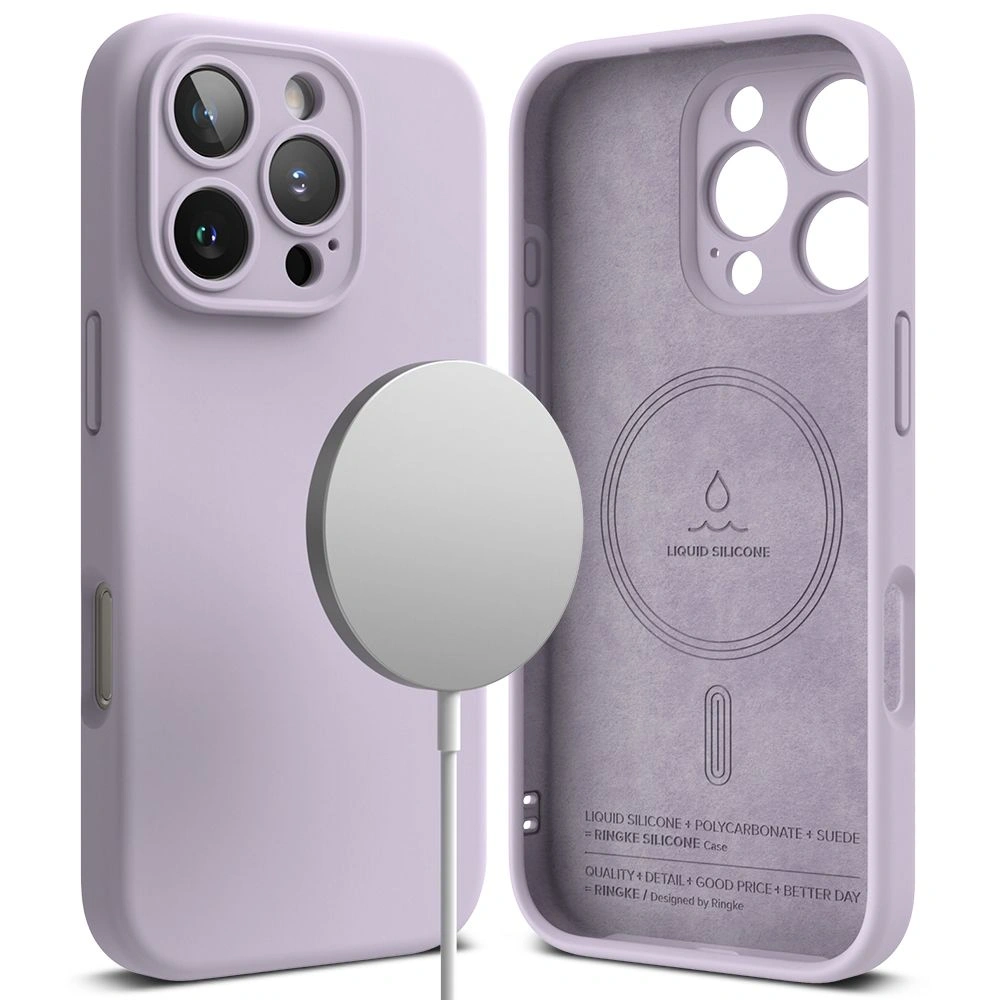 Wholesale Case Ringke Silicone Magnetic MagSafe Apple iPhone 16 Pro Max Light Purple - RGK2038 - {ean13} - Hurt