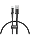 Kabel lightning z podświetleniem LED Baseus Halo 2.4A 0,25m (czarny)