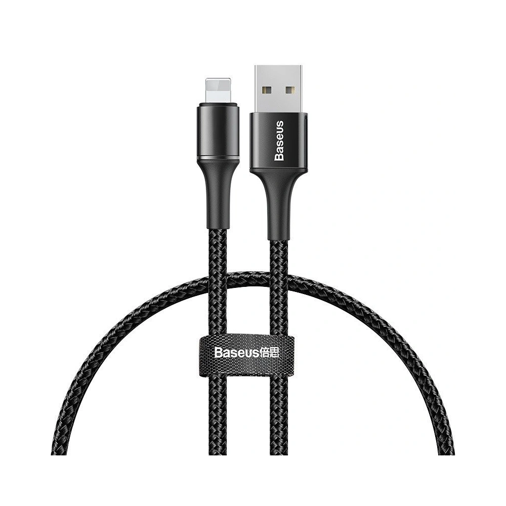 Hurtownia GSM - Kabel lightning z podświetleniem LED Baseus Halo 2.4A 0,25m (czarny) - BSU917BLK - {ean13} - Hurt