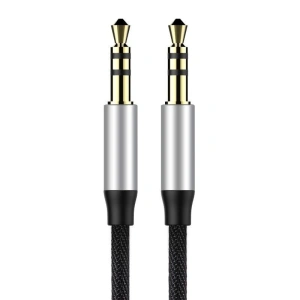 Hurtownia GSM - Kabel audio mini jack 3,5mm AUX Baseus Yiven 1,5m (czarno-srebrny) - BSU919BLKSLV - {ean13} - Hurt