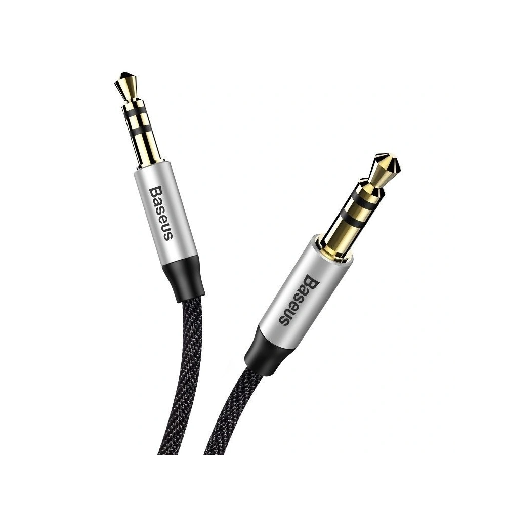 Hurtownia GSM - Kabel audio mini jack 3,5mm AUX Baseus Yiven 1,5m (czarno-srebrny) - BSU919BLKSLV - {ean13} - Hurt