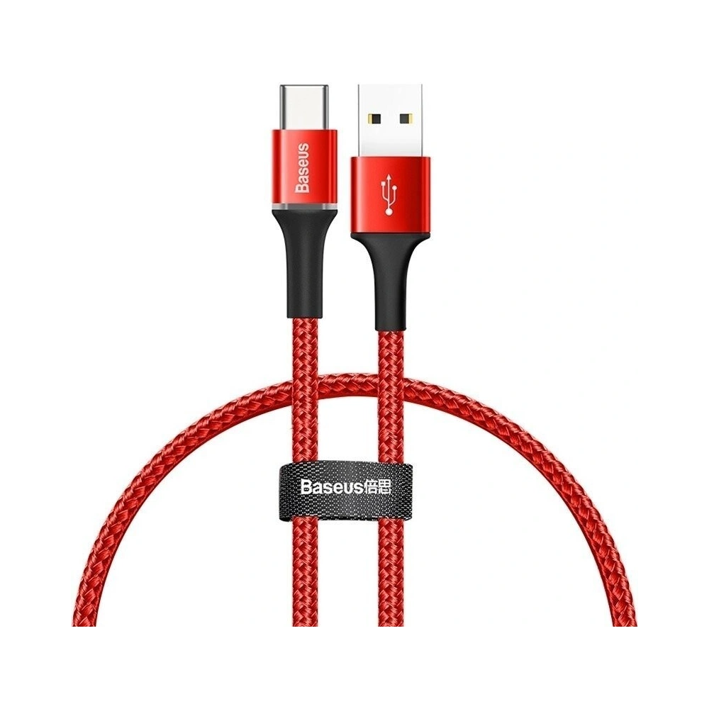 Hurtownia GSM - Kabel USB-C z podświetleniem LED Baseus Halo 0,25m 3A (czerwony) - BSU921RED - {ean13} - Hurt