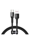 Kabel USB-C z podświetleniem LED Baseus Halo do Huawei SuperCharge, 5A, 0,5m, 40W (czarny)