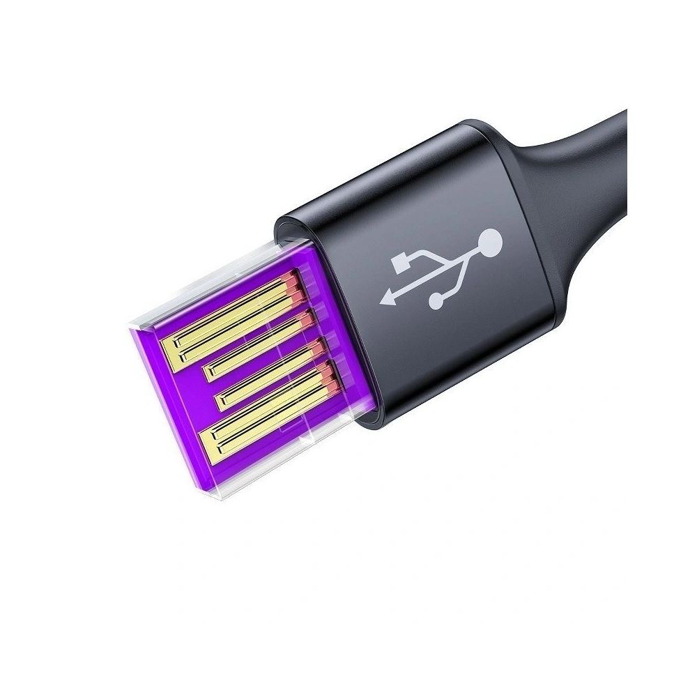 Hurtownia GSM - Kabel USB-C z podświetleniem LED Baseus Halo do Huawei SuperCharge, 5A, 0,5m, 40W (czarny) - BSU922BLK - {ean13} - Hurt
