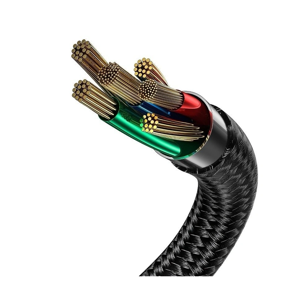 Hurtownia GSM - Kabel USB-C z podświetleniem LED Baseus Halo do Huawei SuperCharge, 5A, 0,5m, 40W (czarny) - BSU922BLK - {ean13} - Hurt