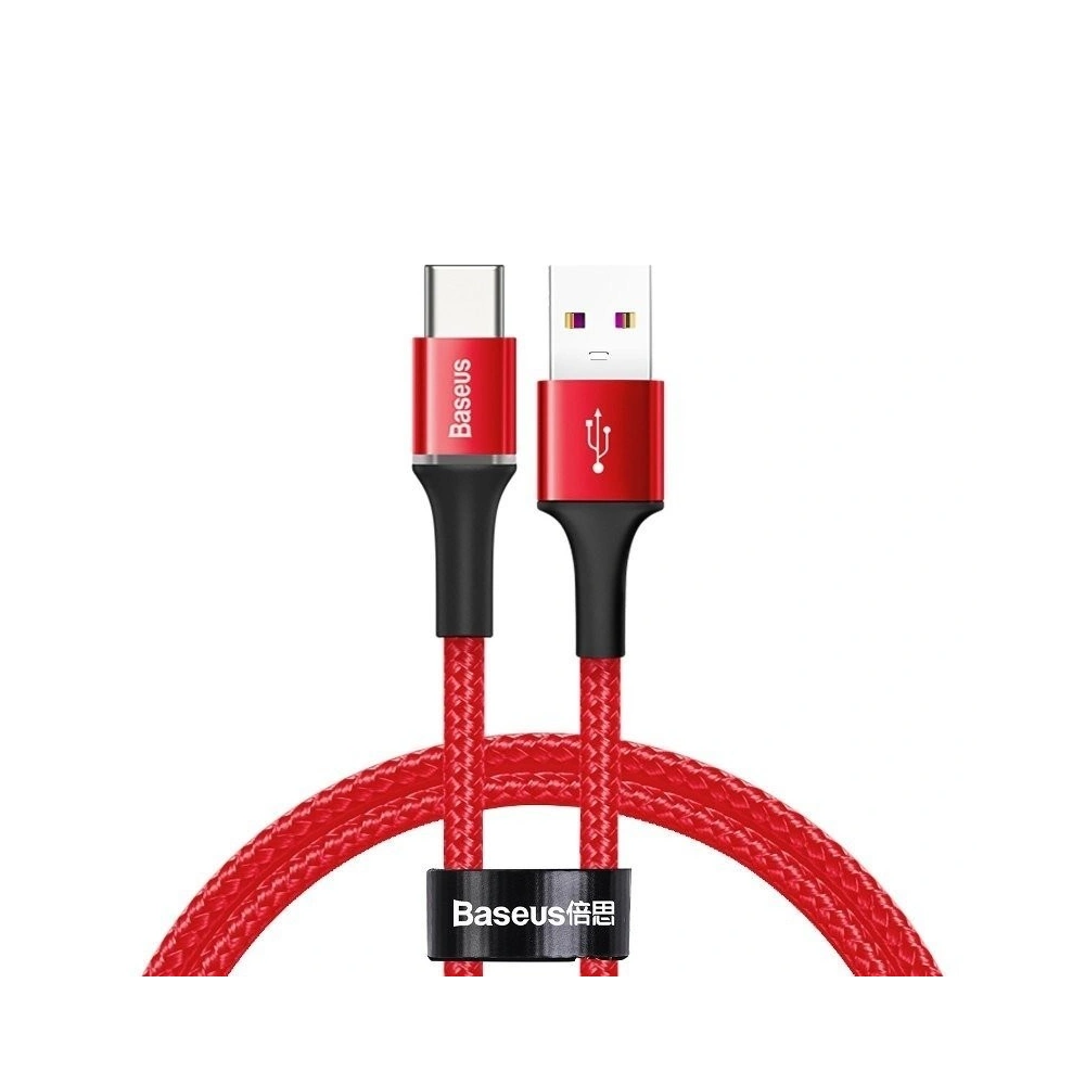 Hurtownia GSM - Kabel USB-C z podświetleniem LED Baseus Halo do Huawei SuperCharge, 5A, 0,5m, 40W (czerwony) - BSU923RED - {ean13} - Hurt