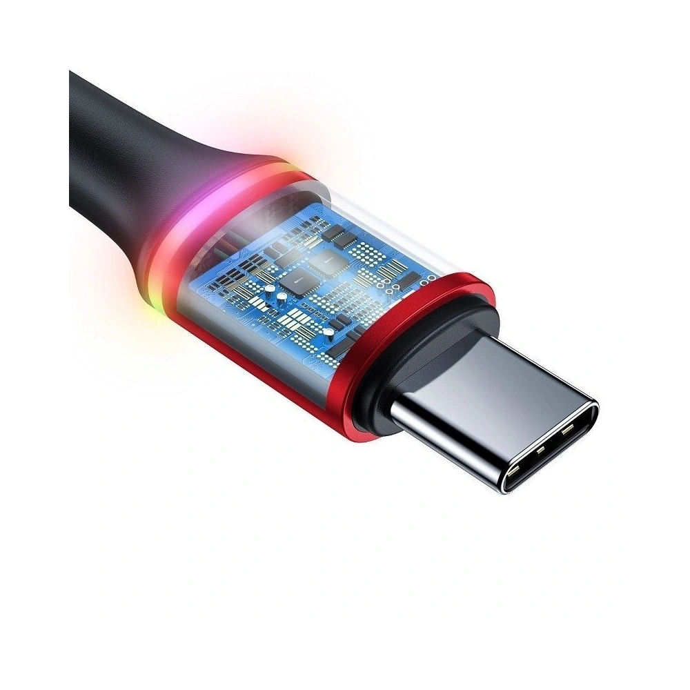 Wholesale Baseus halo data HW flash charge cable USB For Type-C 40W 0.5m Red - BSU923RED - {ean13} - Hurt