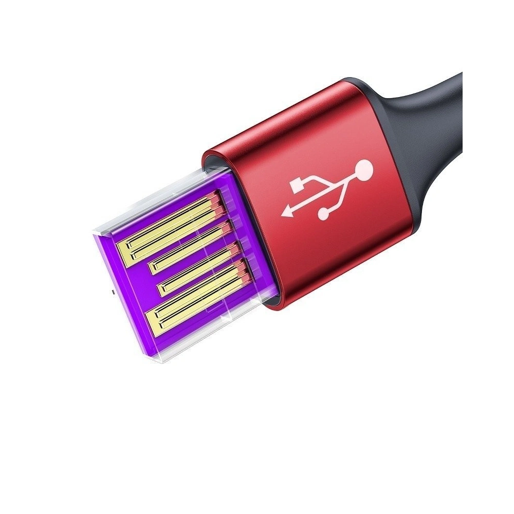 Wholesale Baseus halo data HW flash charge cable USB For Type-C 40W 0.5m Red - BSU923RED - {ean13} - Hurt