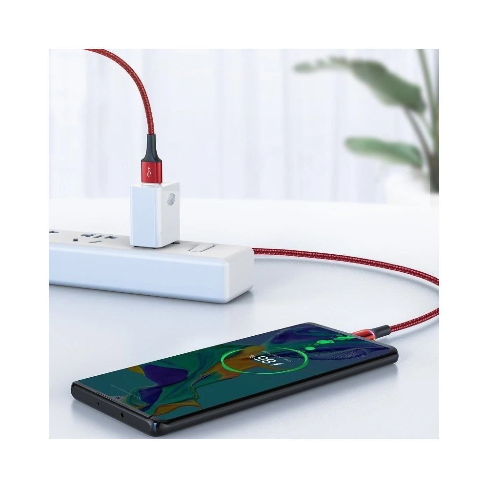 Wholesale Baseus halo data HW flash charge cable USB For Type-C 40W 0.5m Red - BSU923RED - {ean13} - Hurt