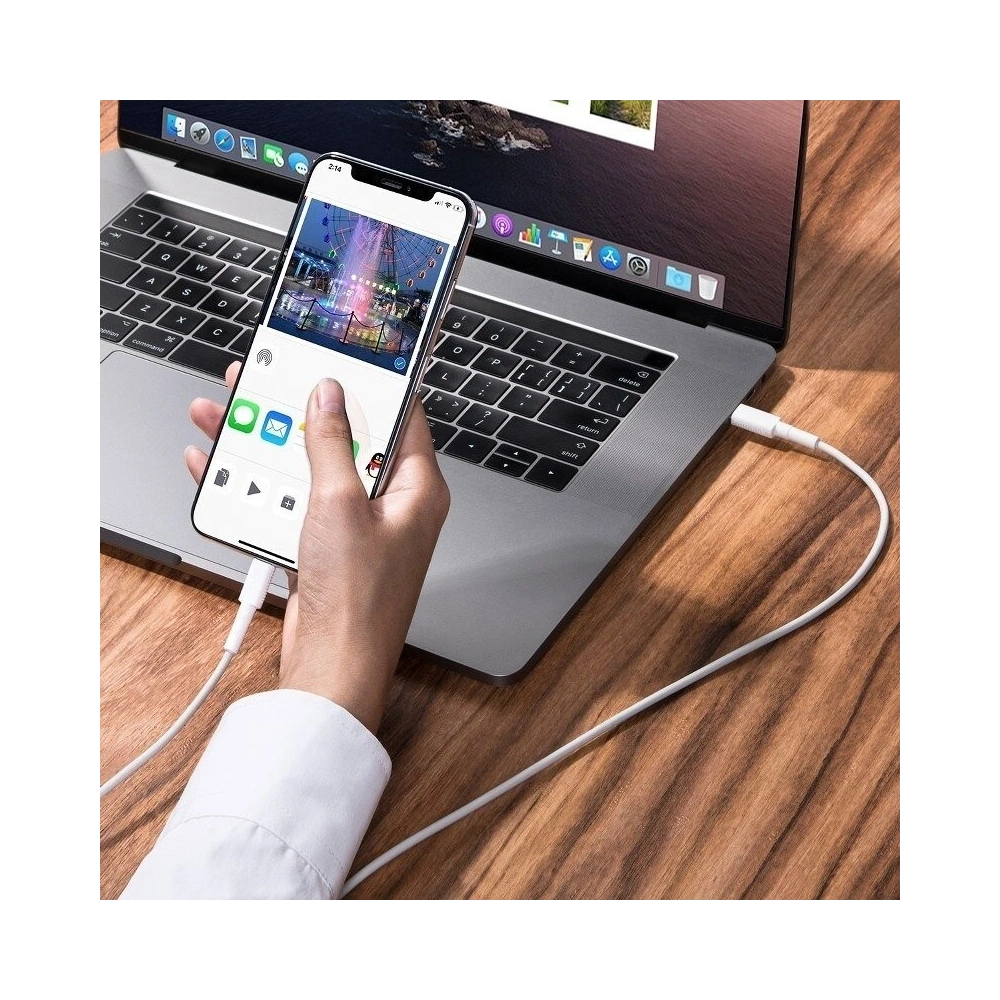 Hurtownia GSM - Kabel USB-C do Lightning Baseus BMX Mini White, MFi, Power Delivery, 18W, 1,2m (biały) - BSU932WHT - {ean13} - Hurt
