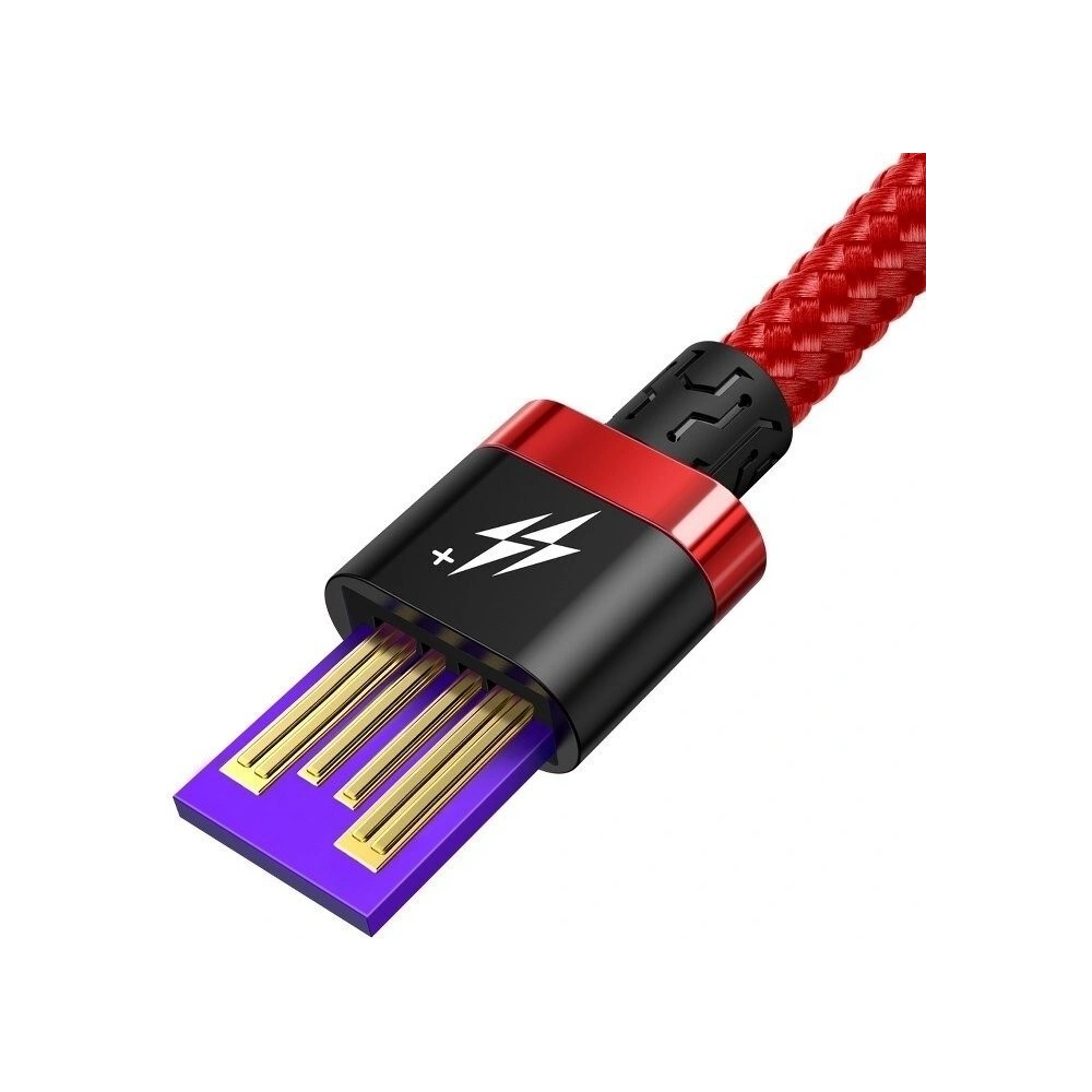 Wholesale Baseus Purple Gold Red HW flash charge cable USB For Type-C 40W 1m Red - BSU933RED - {ean13} - Hurt