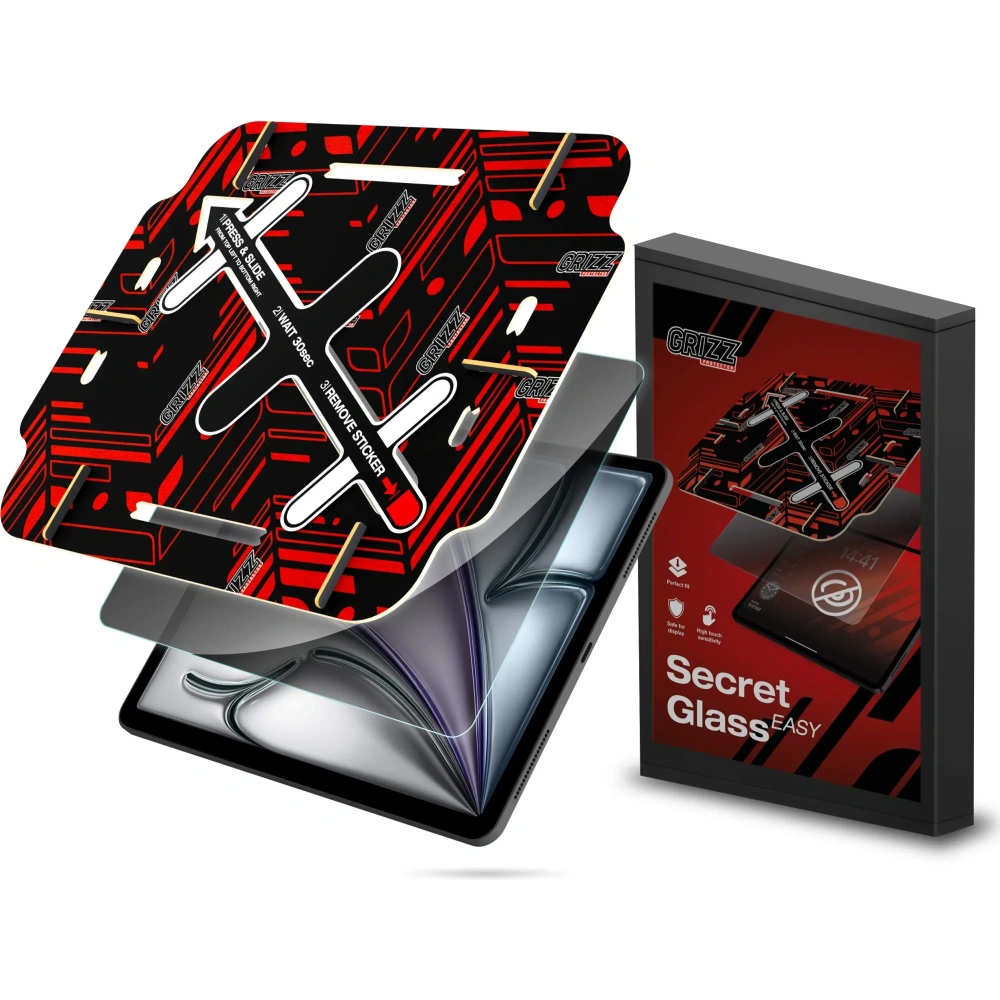 Szkło prywatyzujące GrizzGlass SecretGlass Easy do Apple iPad 9th 10,2" - iPad 10.2" 2021 (9. generacji) - GrizzGlass