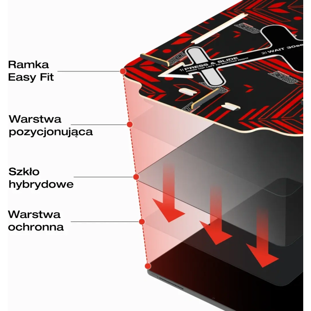 Szkło prywatyzujące GrizzGlass SecretGlass Easy do Xiaomi Pad 6S Pro 12.4 - Pad Series - GrizzGlass