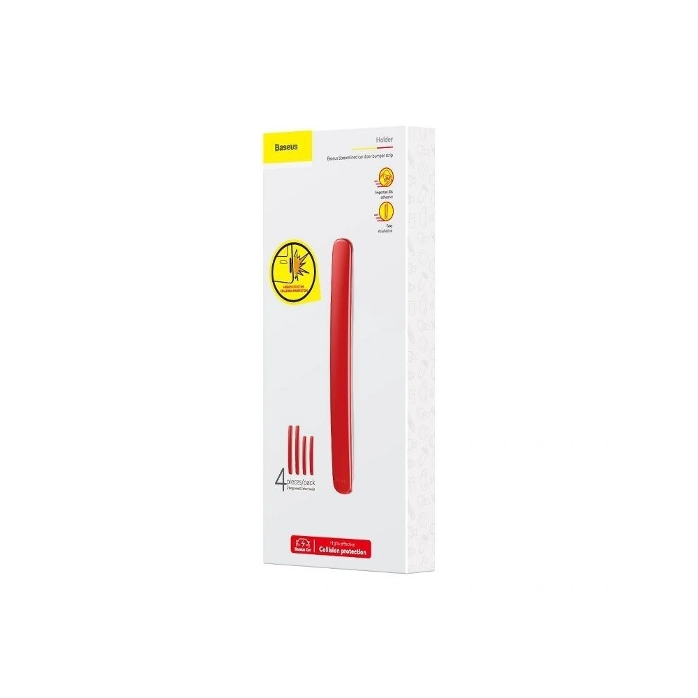 Hurtownia GSM - Listwa ochronna, odbojnik Baseus Streamlined do drzwi samochodu 4szt. (czerwona) - BSU942RED - {ean13} - Hurt