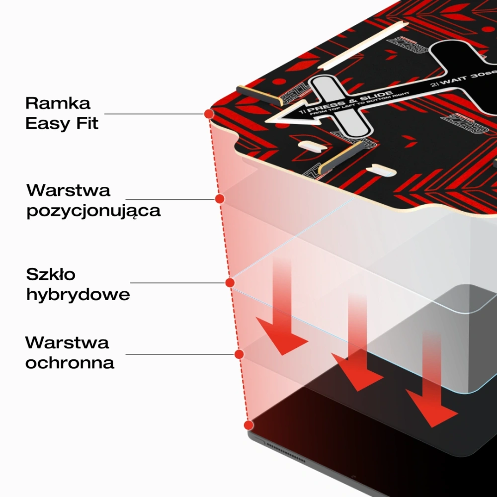 Hurtownia GSM - Szkło hybrydowe GrizzGlass HybridGlass Easy do Xiaomi Redmi Pad Pro - GRZ11133 - {ean13} - Hurt