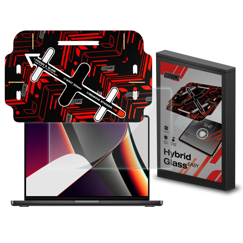 Hurtownia GSM - Hybridní sklo GrizzGlass HybridGlass Easy pro Apple MacBook Pro 16" 2021 - GRZ11126 - {ean13} - Hurt