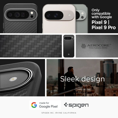 Etui Spigen Enzo Aramid Google Pixel 9 Pro XL Matte Black - Pixel 9 Pro XL - Spigen