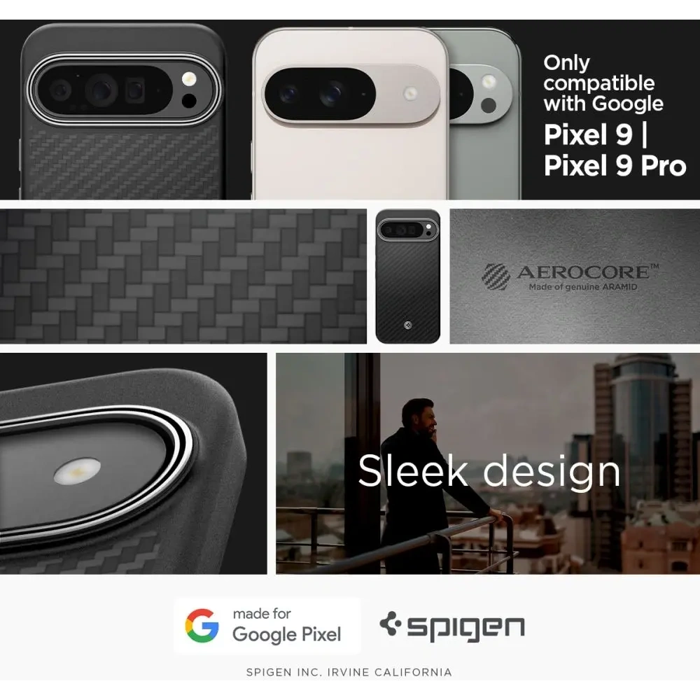 Hurtownia GSM - Hülle Spigen Enzo Aramid Google Pixel 9 Pro XL Matt Schwarz - SPN3511 - {ean13} - Hurt