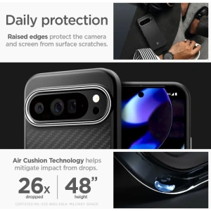 Hurtownia GSM - Hülle Spigen Enzo Aramid Google Pixel 9 Pro XL Matt Schwarz - SPN3511 - {ean13} - Hurt