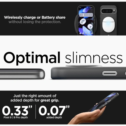 Etui Spigen Enzo Aramid Google Pixel 9 Pro XL Matte Black - Pixel 9 Pro XL - Spigen