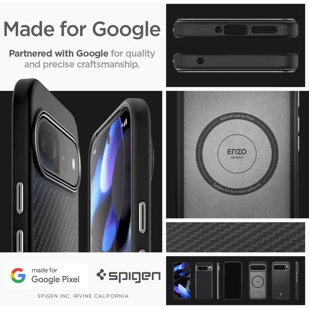 Hurtownia GSM - Hülle Spigen Enzo Aramid Google Pixel 9 Pro XL Matt Schwarz - SPN3511 - {ean13} - Hurt