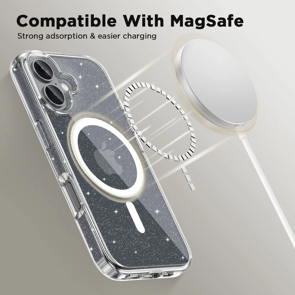 Hurtownia GSM - Etui Tech-protect Flexair Hybrid MagSafe Apple iPhone 16 Glitter - THP3065 - {ean13} - Hurt