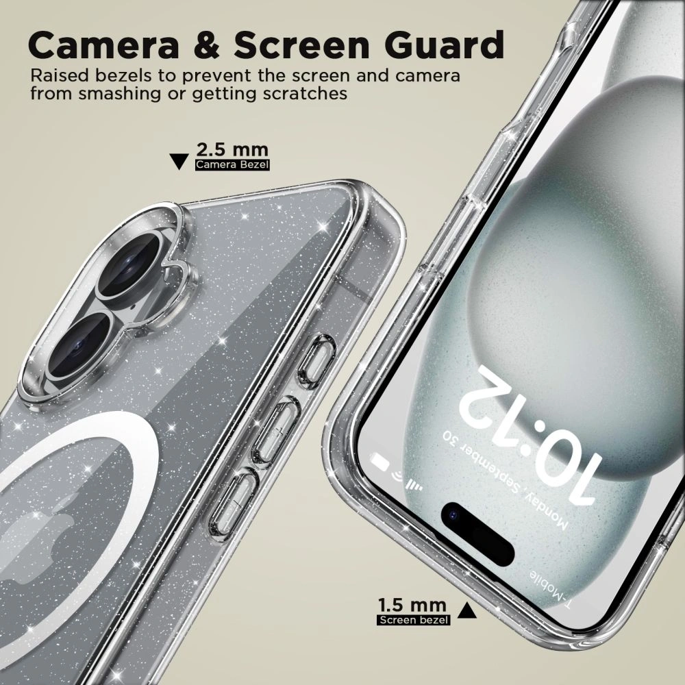 Hurtownia GSM - Etui Tech-protect Flexair Hybrid MagSafe Apple iPhone 16 Glitter - THP3065 - {ean13} - Hurt